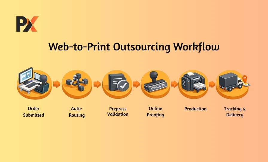 Web to Print Outsourcing Workflow